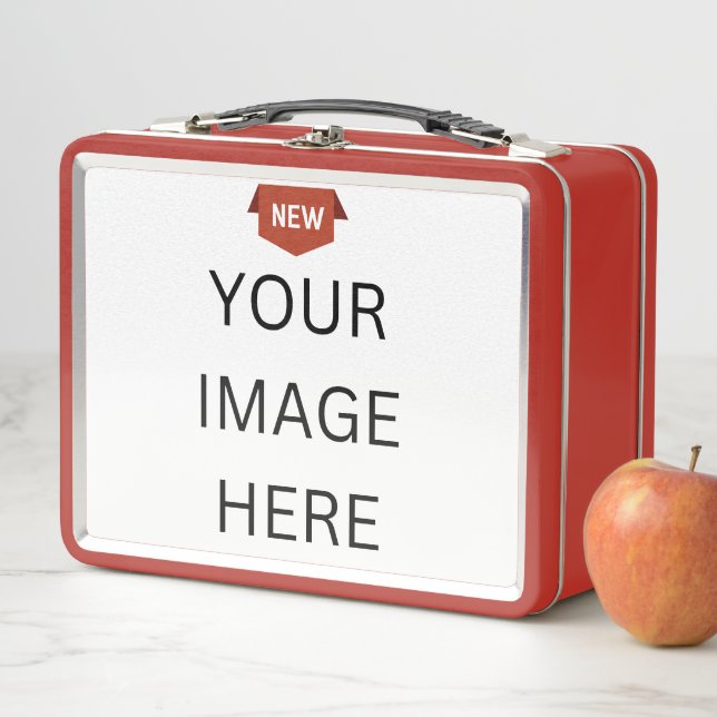 NEU! Metal Lunchbox - Rot - Benutzerdefiniert (Beispiel)