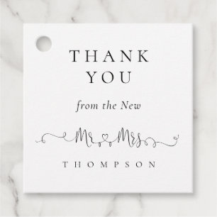 Neu Mr. Rings Heart Script Wedding Vielen Dank Geschenkanhänger