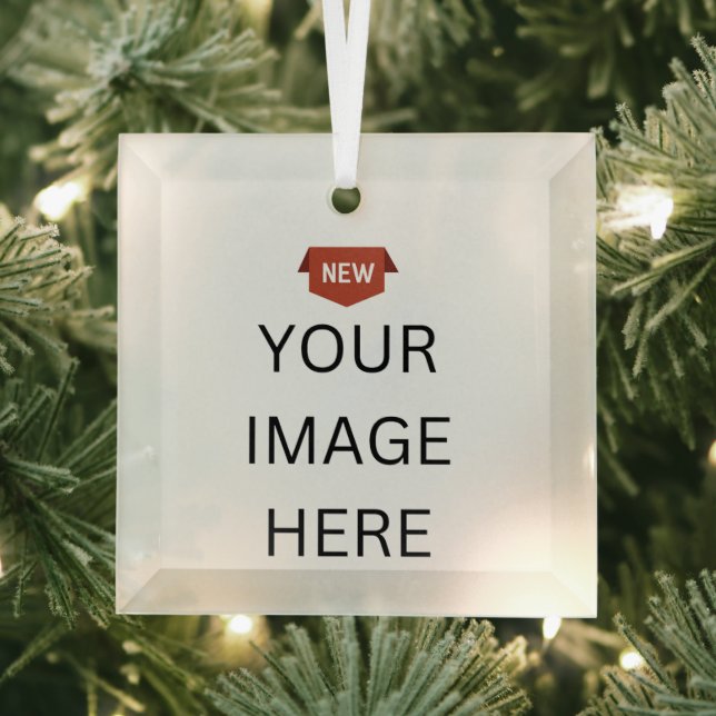 NEU! Ornament - Glas Square Ornament - Custom Ornament Aus Glas (Insitu)