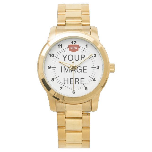 NEU! Oversized Gold Bracelet Watch für Frauen Armbanduhr (Vorderseite)