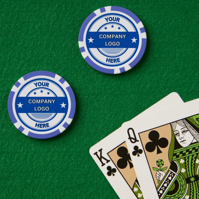 NEU! Poker Chips - Blau - kundenspezifisch (Pokertisch (doppelt))