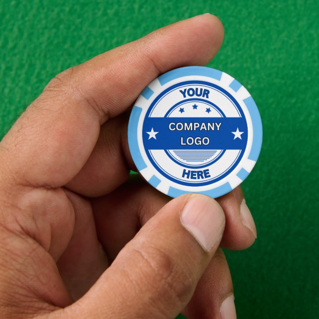 NEU! Poker Chips - Light Blue - Custom (Hand)