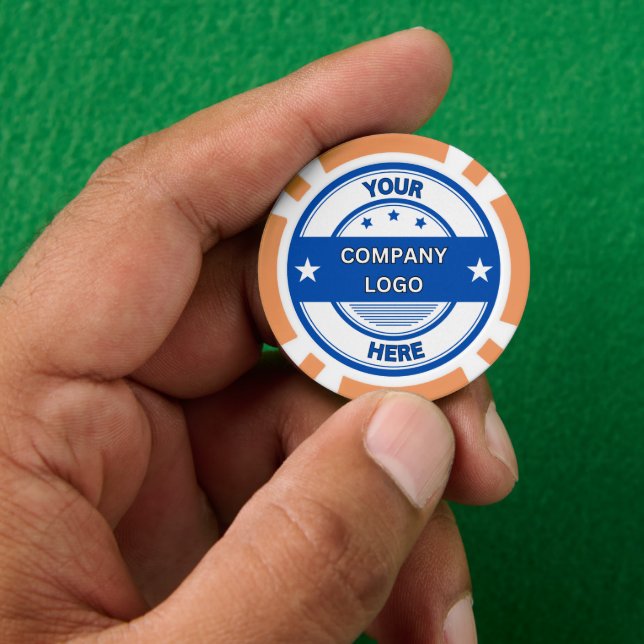 NEU! Poker Chips - Orange - kundenspezifisch (Hand)