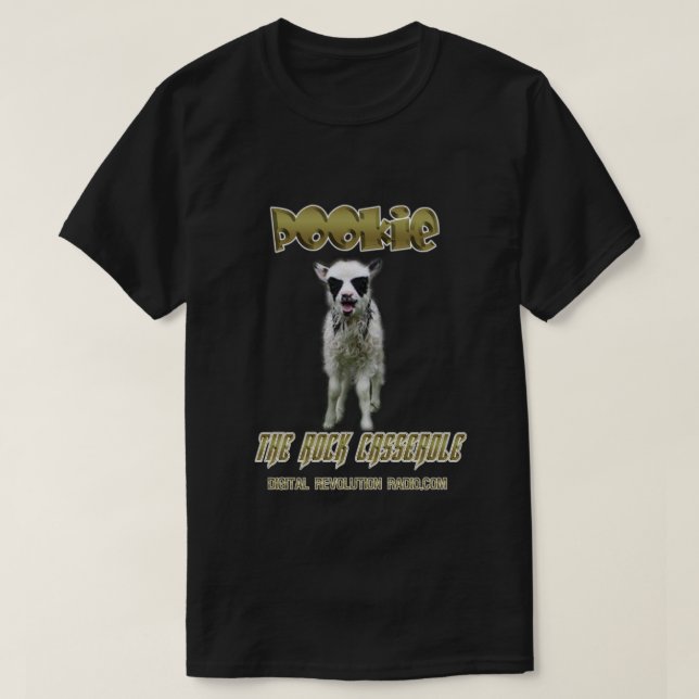 NEU!! Pookie Felsen-Kasserollen-Schwarz-T-Shirt T-Shirt (Design vorne)