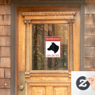 NEU! Schutzhunde auf Pflicht — Warnschild Fensteraufkleber