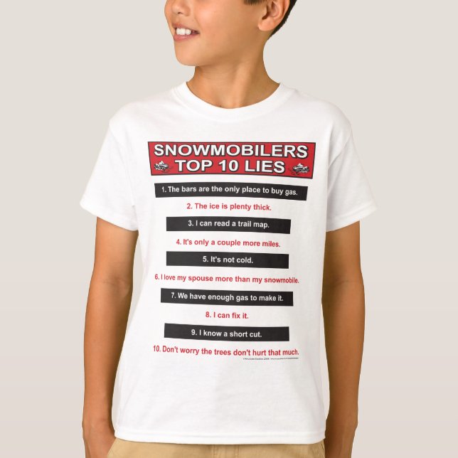 Neu-Top-10-Lügen-groß-rot T-Shirt (Vorderseite)