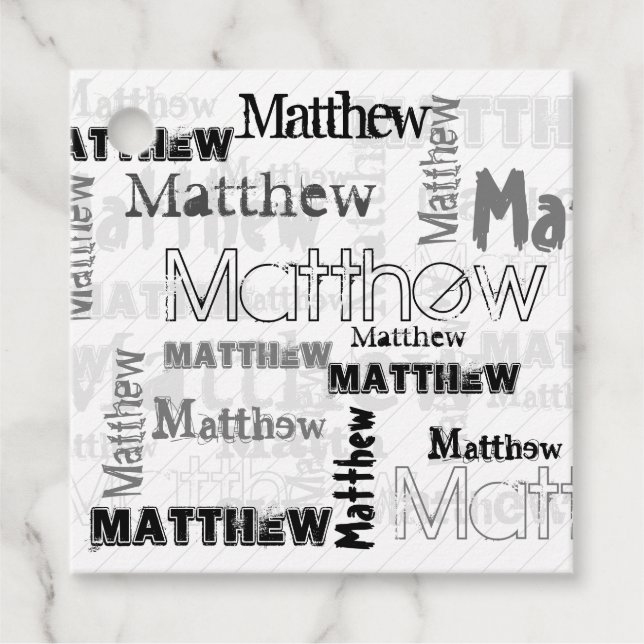 NEU! Trendy Kids NAMED Classic Round Sticker Geschenkanhänger (Vorderseite)