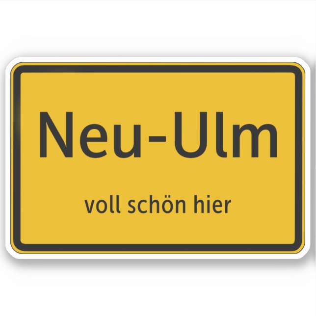 Neu-Ulm Aufkleber Sticker Autoaufkleber (Vorderseite)
