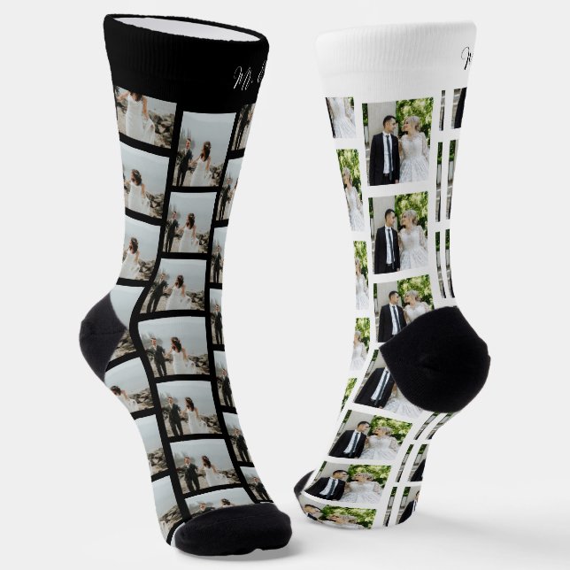 Neu verheiratete Fotos Mr. and Mrs. Socken (Gewinkelt)