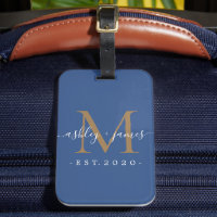 Neu verheiratete Frau Gold Monogram Names Classic 