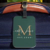Neu verheiratete Mr. Gold Monogram Names Dark Gree