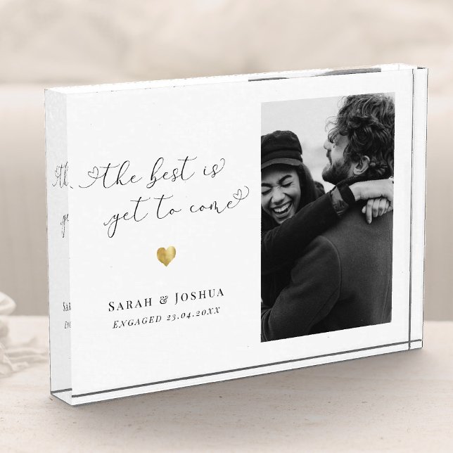 Neu Verlobte Couple Gift Keepake Verlobung Fotoblock (Von Creator hochgeladen)