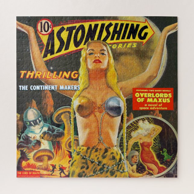 NEU! VINTAGE SCI-FI MAGAZINE THEMA PUZZLE (Vertikal)