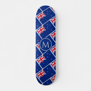 NEU ZEALAND Flag Aotearoa Custom MONOGRAMM Skateboard