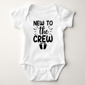 Neu zur Crew Baby Ankündigung Strampler