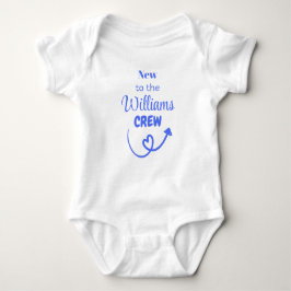 Neu zur [SURNAME]-Crew, Kindergeschenk, Personalis Baby Strampler