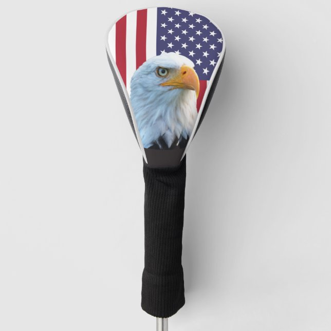 NEUAMERIKA-FLAG UND BALD-EAGFL GOLF HEADCOVER (Vorderseite)