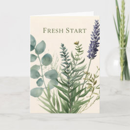 Neuanfang – Botanische Frühlings-Grußkarte Karte