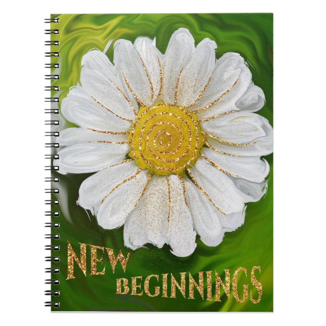 Neuanfang - Daisy Blume Power Notizblock (Vorderseite)