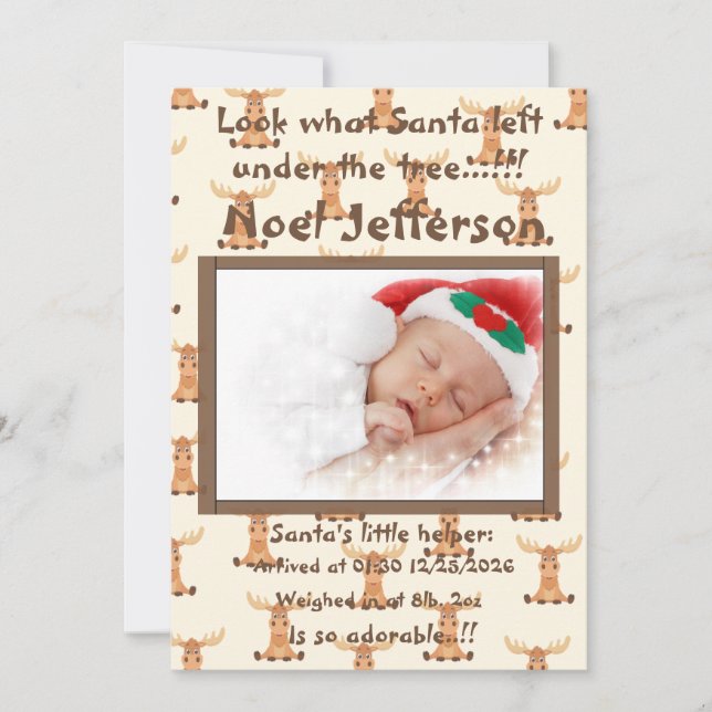 Neuankömmling Ankündigung (Vorderseite)