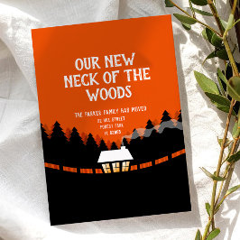 Neuankündigung der Adresse zum Hals des Waldes Einladung