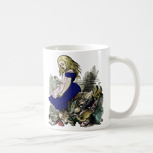 Neuartige Alice im Wunderland ~ Kaffee-Cup / Tasse (Rechts)
