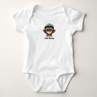 Neuartiger Affe mit Grünhut Baby Strampler