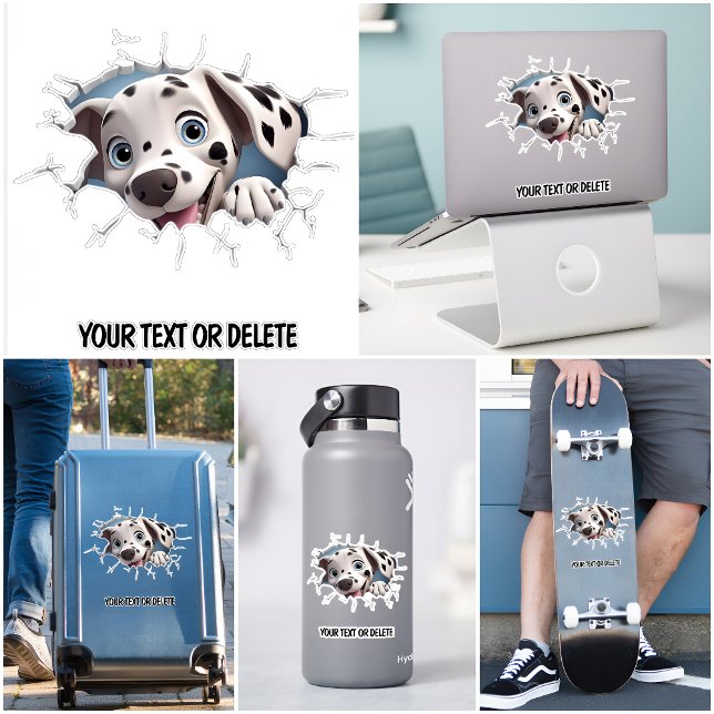 Neuartiger Durchbruch Loch Peeking Niedlicher Dalm Aufkleber (Von Creator hochgeladen)