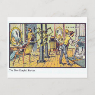 Neuartiger Friseur Postkarte