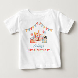 Neuartiger Niedlicher Zirkus Fasching Fest Zum Geb Baby T-shirt
