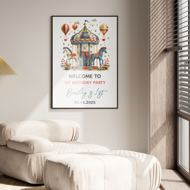 Neuartiger Niedlicher Zirkus Fasching Fest Zum Geb Poster (Von Creator hochgeladen)