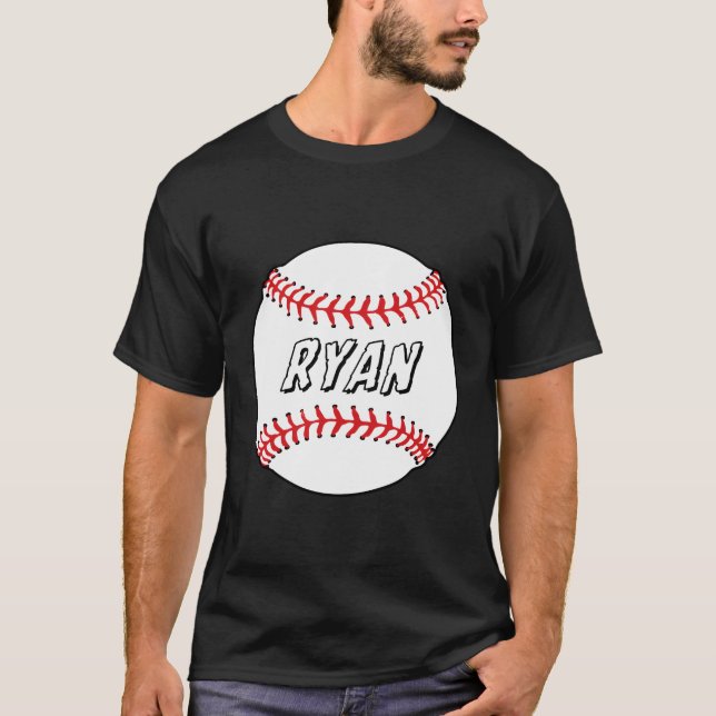 Neuartiger Personalisierter Name Ryan Sports Celeb T-Shirt (Vorderseite)