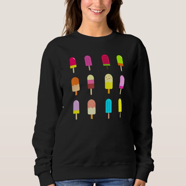 Neuartiger Popsicle Fun Summer Ice Creme Sweatshirt (Vorderseite)