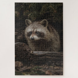 Neuartiger Racoon im Wald Puzzle