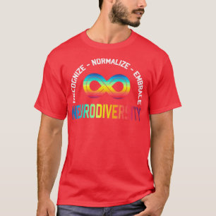 Neuartiger Regenbogen-Infinity-Frauen T-Shirt
