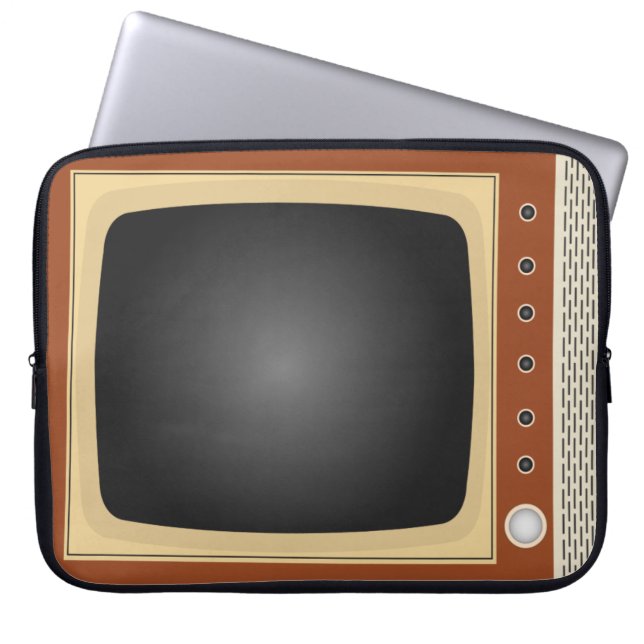 Neuartiger Retro-Fernseheffekt Laptopschutzhülle (Vorderseite)