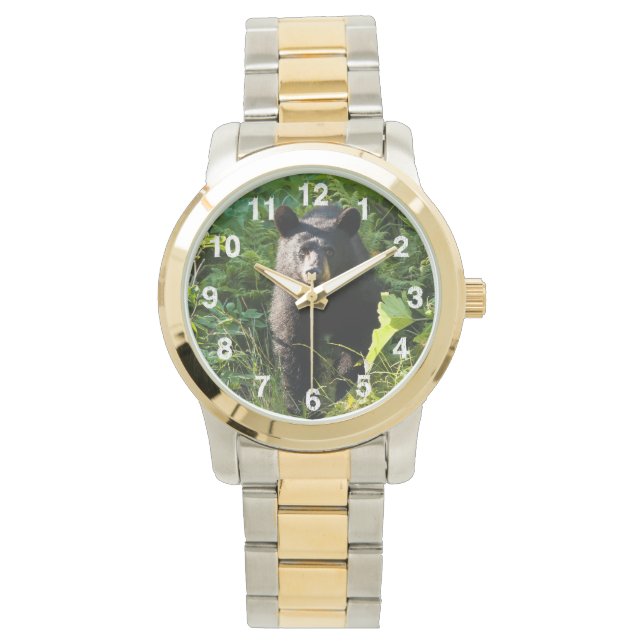 Neuartiger Schwarzbär Armbanduhr (Vorderseite)