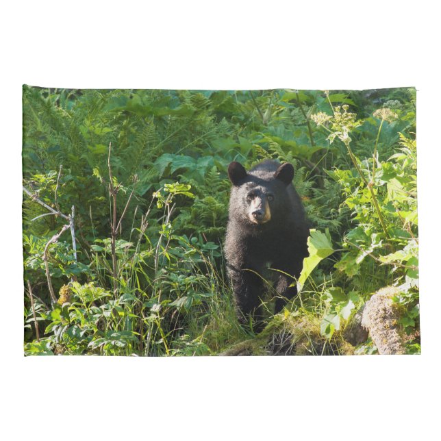 Neuartiger Schwarzbär Kissenbezug (Rückseite-Rechts)