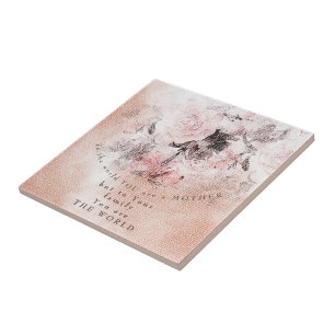 Neuartiger Vintager Blütenmüttertag Fliese