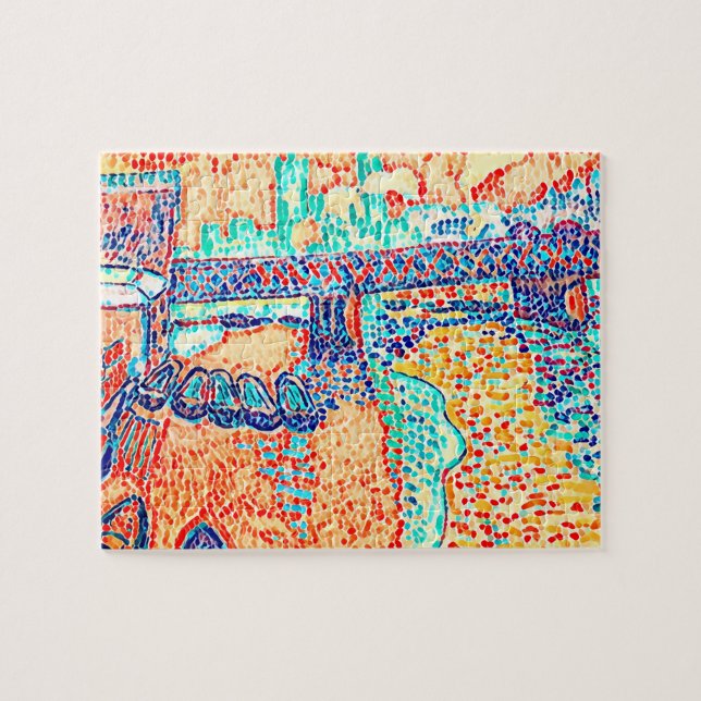 Neuartiges Abstraktes Art Deco Multi Color Puzzle (Horizontal)