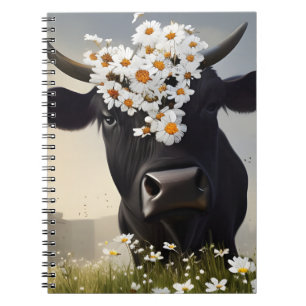Neuartiges Black Angus Cow Notebook Notizblock