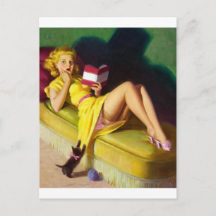 Neuartiges Kitten Button Up Postkarte