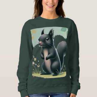 "Neuartiges Schwarzes Eichhörnchen im Park - Natur Sweatshirt