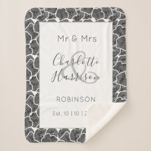 Neuauflage von Mr. und Mrs. Personalisiert Wedding Sherpadecke