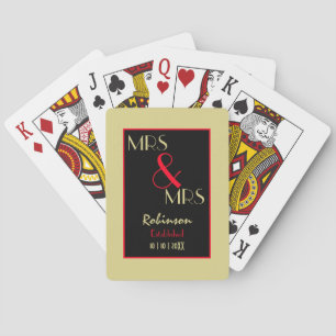 Neuauflage von Mrs. und Mrs. Personalisiert Weddin Spielkarten