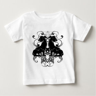 Neubearbeitung von Vintage-Löwen mit Schwüngen Baby T-shirt