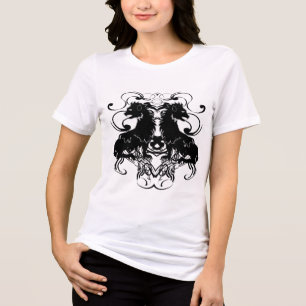 Neubearbeitung von Vintage-Löwen mit Schwüngen Tri-Blend Shirt
