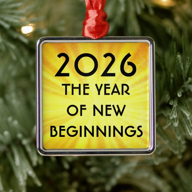 Neubeginn 2026 ornament aus metall (Baum)