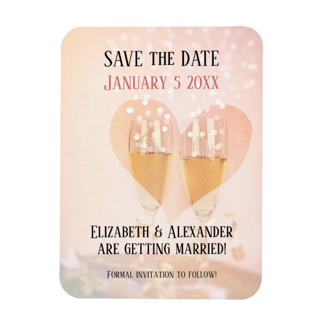 Neubeginn/ Hochzeit/ Save the Date Magnet (Vertikal)