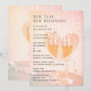 Neubeginn/Neujahr Thema/ Einladung zur Hochzeit